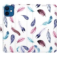iSaprio flip pouzdro Colorful Feathers pro iPhone 12 mini - Phone Cover