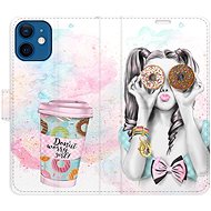 iSaprio flip case Donut Worry Girl for iPhone 12 mini - Phone Cover