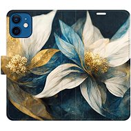 iSaprio flip pouzdro Gold Flowers pro iPhone 12 mini - Phone Cover