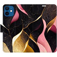 iSaprio flip pouzdro Gold Pink Marble 02 pro iPhone 12 mini - Phone Cover