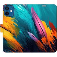 iSaprio flip pouzdro Orange Paint 02 pro iPhone 12 mini - Phone Cover
