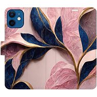 iSaprio flip case Pink Leaves for iPhone 12 mini - Phone Cover