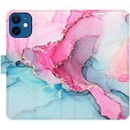 iSaprio flip case PinkBlue Marble for iPhone 12 mini - Phone Cover