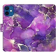 iSaprio flip case Purple Marble for iPhone 12 mini - Phone Cover