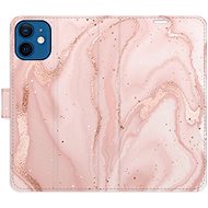 iSaprio flip pouzdro RoseGold Marble pro iPhone 12 mini - Phone Cover