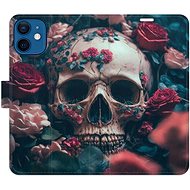 iSaprio flip case Skull in Roses 02 for iPhone 12 mini - Phone Cover
