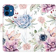 iSaprio flip pouzdro Succulents Pattern pro iPhone 12 mini - Phone Cover