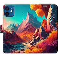 iSaprio flip pouzdro Colorful Mountains pro iPhone 12 mini - Phone Cover
