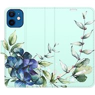 iSaprio flip pouzdro Blue Flowers pro iPhone 12 mini - Phone Cover
