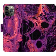 iSaprio flip pouzdro Abstract Dark 02 pro iPhone 12/12 Pro - Phone Cover