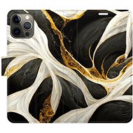 iSaprio flip pouzdro BlackGold Marble pro iPhone 12/12 Pro - Phone Cover