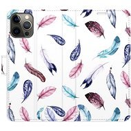iSaprio flip puzdro Colorful Feathers na iPhone 12/12 Pro - Kryt na mobil
