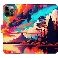iSaprio flip pouzdro Colorful Mountains 02 pro iPhone 12/12 Pro - Phone Cover