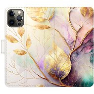 iSaprio flip pouzdro Gold Leaves 02 pro iPhone 12/12 Pro - Phone Cover