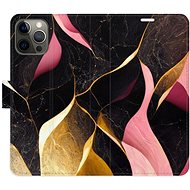 iSaprio flip case Gold Pink Marble 02 for iPhone 12/12 Pro - Phone Cover