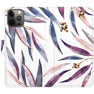 iSaprio flip pouzdro Ornamental Leaves pro iPhone 12/12 Pro - Phone Cover
