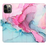 iSaprio flip case PinkBlue Marble for iPhone 12/12 Pro - Phone Cover