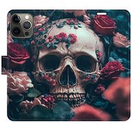 iSaprio flip puzdro Skull in Roses 02 pre iPhone 12/12 Pro - Kryt na mobil