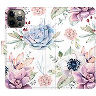 iSaprio flip pouzdro Succulents Pattern pro iPhone 12/12 Pro - Phone Cover