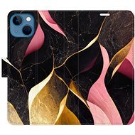 iSaprio flip puzdro Gold Pink Marble 02 pre iPhone 13 - Kryt na mobil