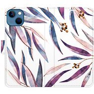 iSaprio flip pouzdro Ornamental Leaves pro iPhone 13 - Phone Cover
