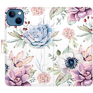 iSaprio flip pouzdro Succulents Pattern pro iPhone 13 - Phone Cover