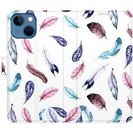 iSaprio flip pouzdro Colorful Feathers pro iPhone 13 mini - Phone Cover