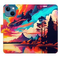 iSaprio flip pouzdro Colorful Mountains 02 pro iPhone 13 mini - Phone Cover
