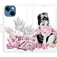 iSaprio flip puzdro Girl with bubble pre iPhone 13 mini - Kryt na mobil