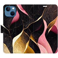 iSaprio flip case Gold Pink Marble 02 for iPhone 13 mini - Phone Cover