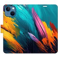iSaprio flip pouzdro Orange Paint 02 pro iPhone 13 mini - Phone Cover