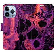 iSaprio flip pouzdro Abstract Dark 02 pro iPhone 13 Pro - Phone Cover