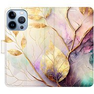 iSaprio flip pouzdro Gold Leaves 02 pro iPhone 13 Pro - Phone Cover