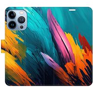 iSaprio flip case Orange Paint 02 for iPhone 13 Pro - Phone Cover