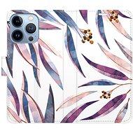 iSaprio flip pouzdro Ornamental Leaves pro iPhone 13 Pro - Phone Cover