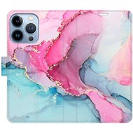 iSaprio flip puzdro PinkBlue Marble pre iPhone 13 Pro - Kryt na mobil