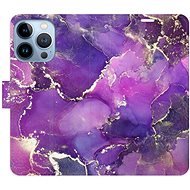 iSaprio flip puzdro Purple Marble pre iPhone 13 Pro - Kryt na mobil