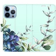 iSaprio flip pouzdro Blue Flowers pro iPhone 13 Pro - Phone Cover