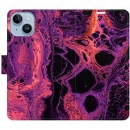 iSaprio flip pouzdro Abstract Dark 02 pro iPhone 14 - Phone Cover