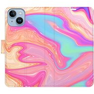 iSaprio flip pouzdro Abstract Paint 07 pro iPhone 14 - Phone Cover