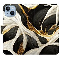 iSaprio flip puzdro BlackGold Marble pre iPhone 14 - Kryt na mobil