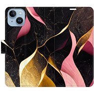 iSaprio flip puzdro Gold Pink Marble 02 pre iPhone 14 - Kryt na mobil