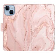 iSaprio flip puzdro RoseGold Marble pre iPhone 14 - Kryt na mobil