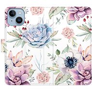 iSaprio flip pouzdro Succulents Pattern pro iPhone 14 - Phone Cover