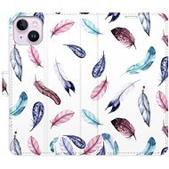 iSaprio flip puzdro Colorful Feathers pre iPhone 14 Plus - Kryt na mobil