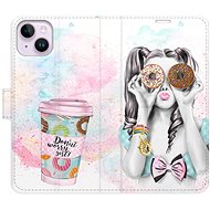 iSaprio flip pouzdro Donut Worry Girl pro iPhone 14 Plus - Phone Cover
