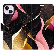 iSaprio flip pouzdro Gold Pink Marble 02 pro iPhone 14 Plus - Phone Cover