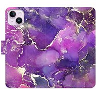iSaprio flip case Purple Marble for iPhone 14 Plus - Phone Cover