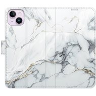 iSaprio flip case SilverMarble 15 for iPhone 14 Plus - Phone Cover