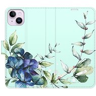 iSaprio flip pouzdro Blue Flowers pro iPhone 14 Plus - Phone Cover